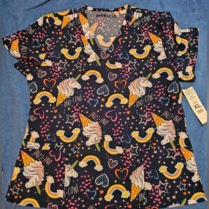 Print Scrub Top